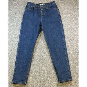 Levis Jeans Womens 28 Blue Mid Rise Mom Jean Medium Wash Denim Preppy City